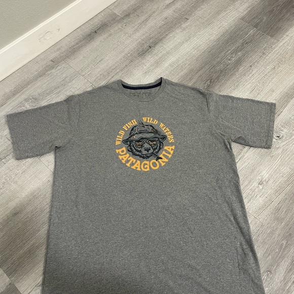 Patagonia Other - Men 🐟🎣 Patagonia Heather Gray Crewneck Tee, size Large (EUC)